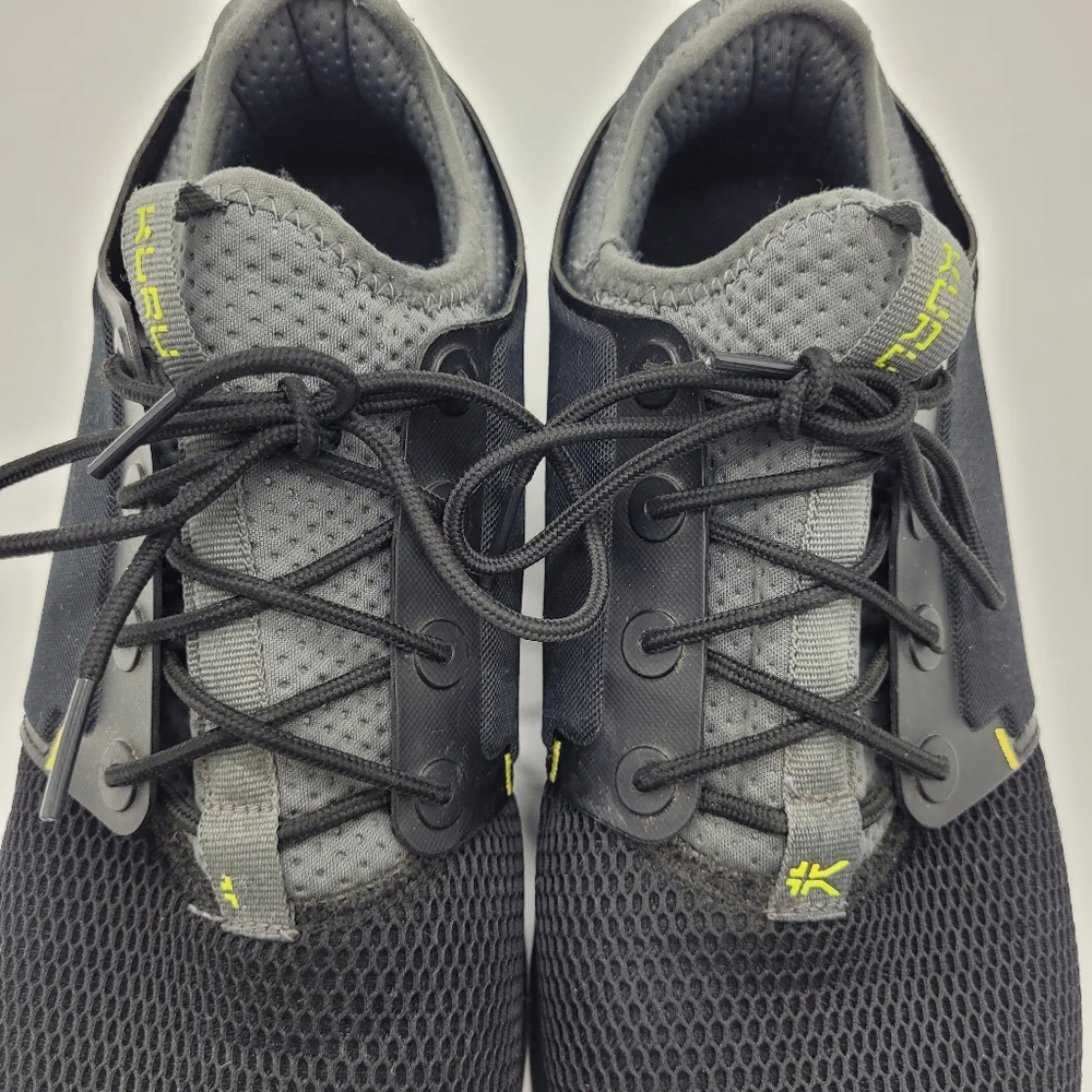 Kuru Atom Athletic Sneakers Black Gray Mesh Kurucloud Men's Size 10.5